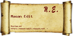 Masan Edit névjegykártya